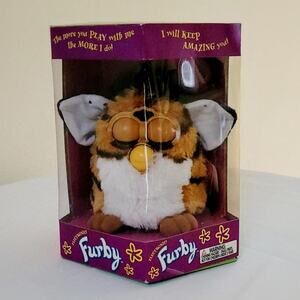 FURBY Original 1998 Bengal Tiger w/White Chest/Brown Eyes-Working Condition